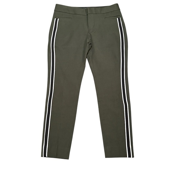Banana Republic Sloan Side Stripe Skinny Fit Ankle Pants Olive Green Size 0 - Picture 3 of 8